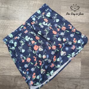 St. John's Bay Floral Mid Rise Skort Size M